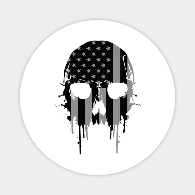 American Flag Skull Magnet by American Heritage